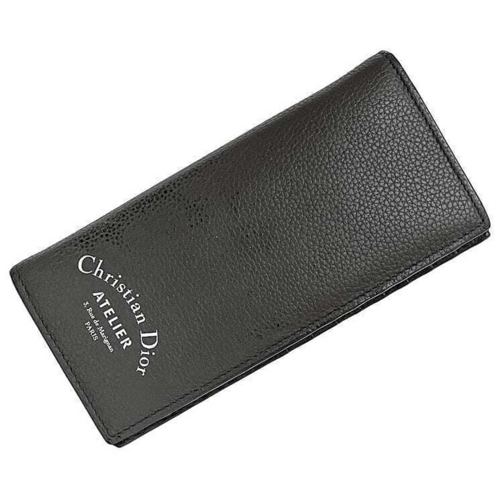 Christian Dior Bifold Long Wallet Homme Bo Leather Atelier Accessories Gray